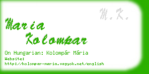 maria kolompar business card