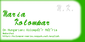 maria kolompar business card